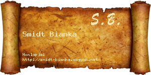 Smidt Bianka névjegykártya
